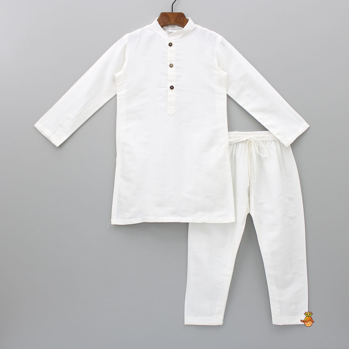 Pre Order: White Cotton Silk Kurta With Faux Mirror Work Multicolour Jacket And Pyjama