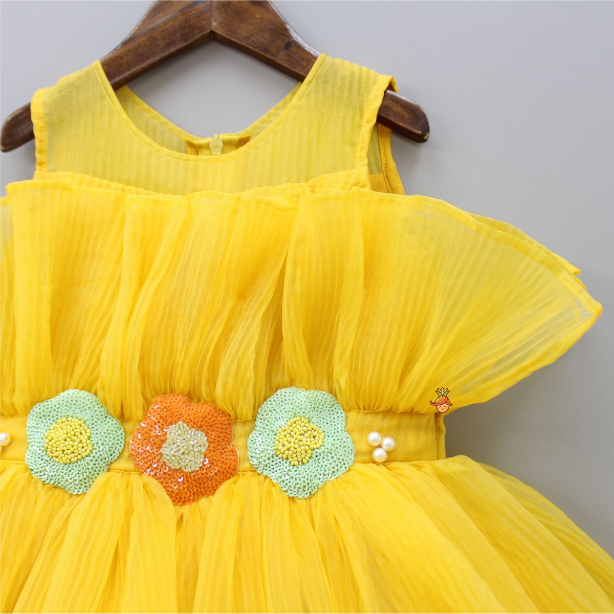 Pre Order: Pleated Yellow Fancy Dress