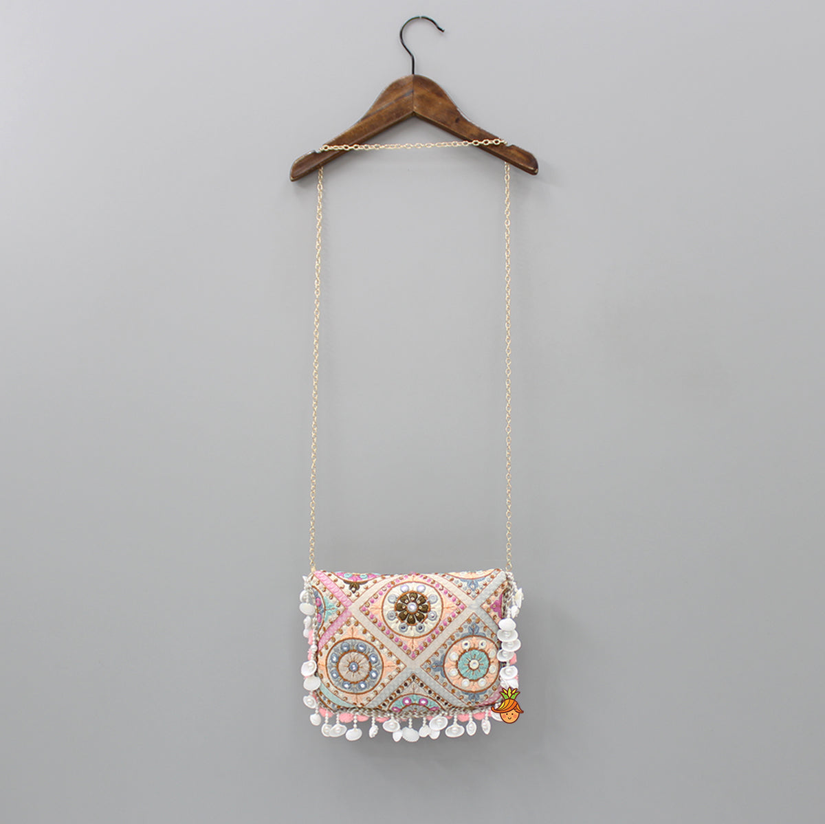 Faux Mirror Work Sling Bag