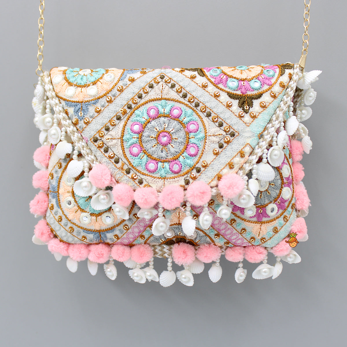 Faux Mirror Work Sling Bag