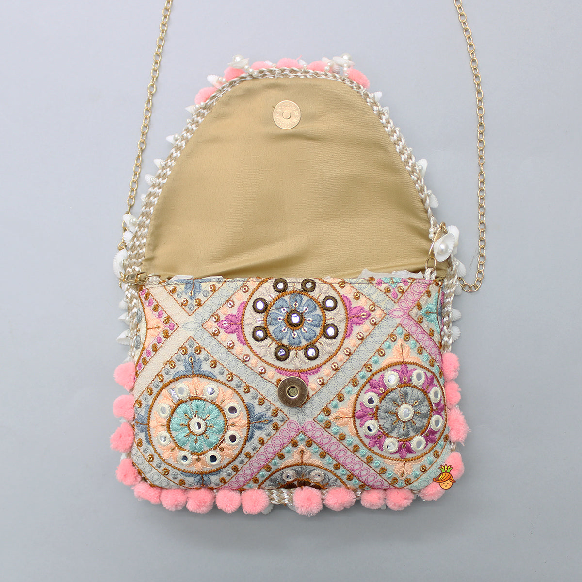 Faux Mirror Work Sling Bag