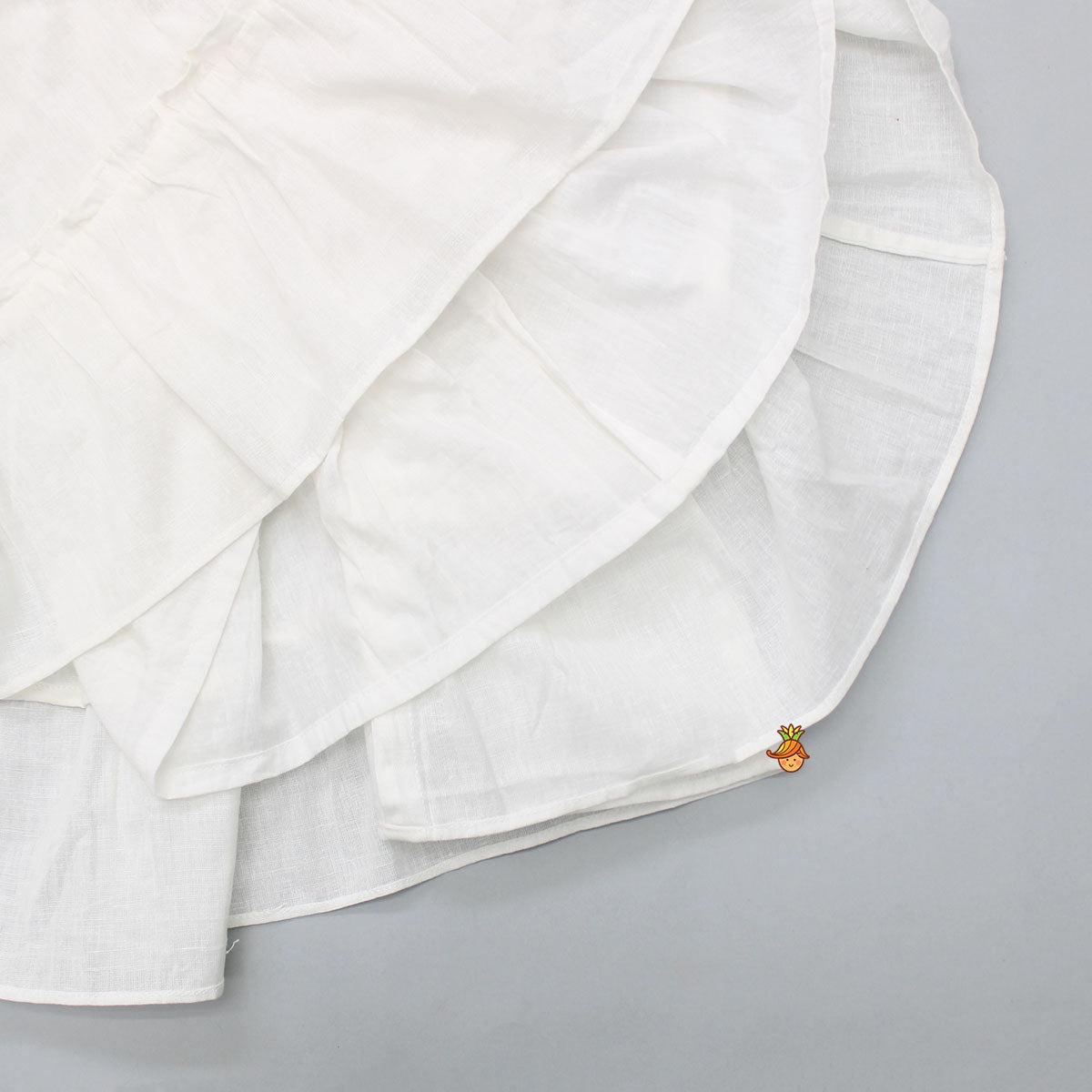 Pre Order: Pin Tuck Detail White Linen Dress