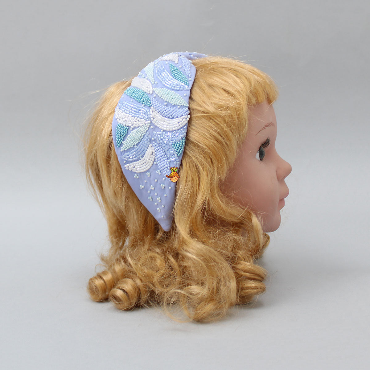 French Crepe Blue Knot Hair Band