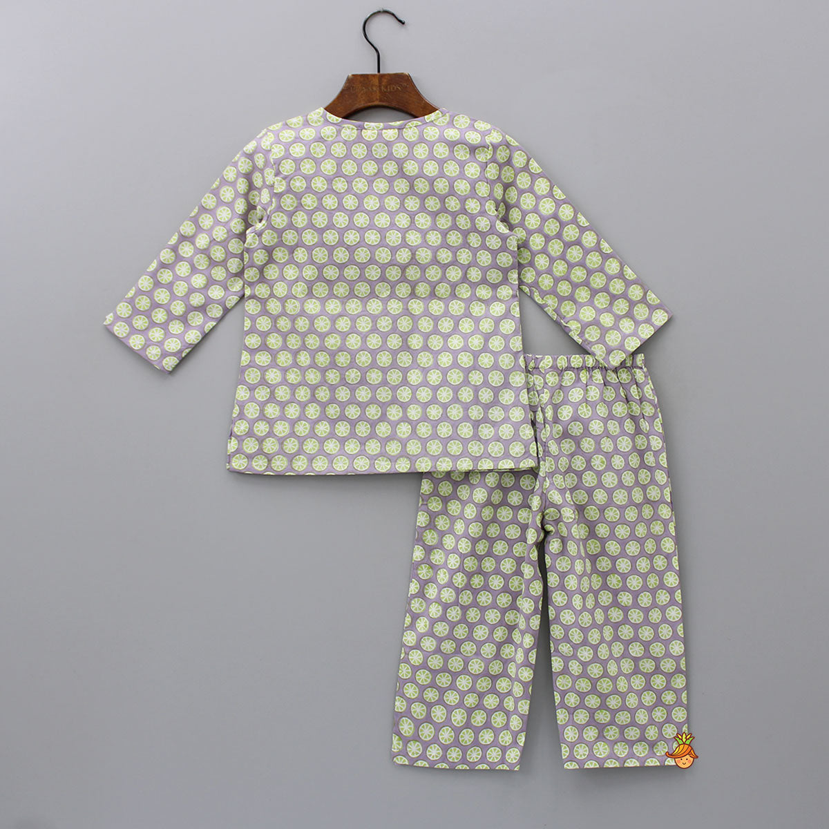 Lemony Lemon Hand Block Printed Pure Cotton Sleepwear