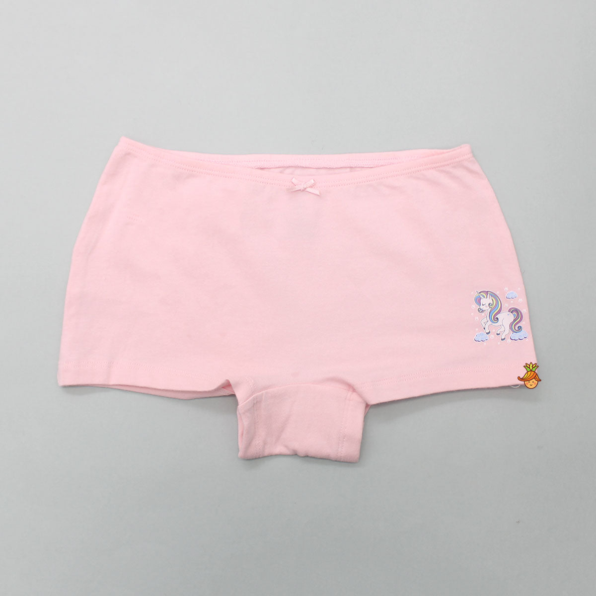 Unicorn Printed Pink And Green Boyshort Panties - Set of 2
