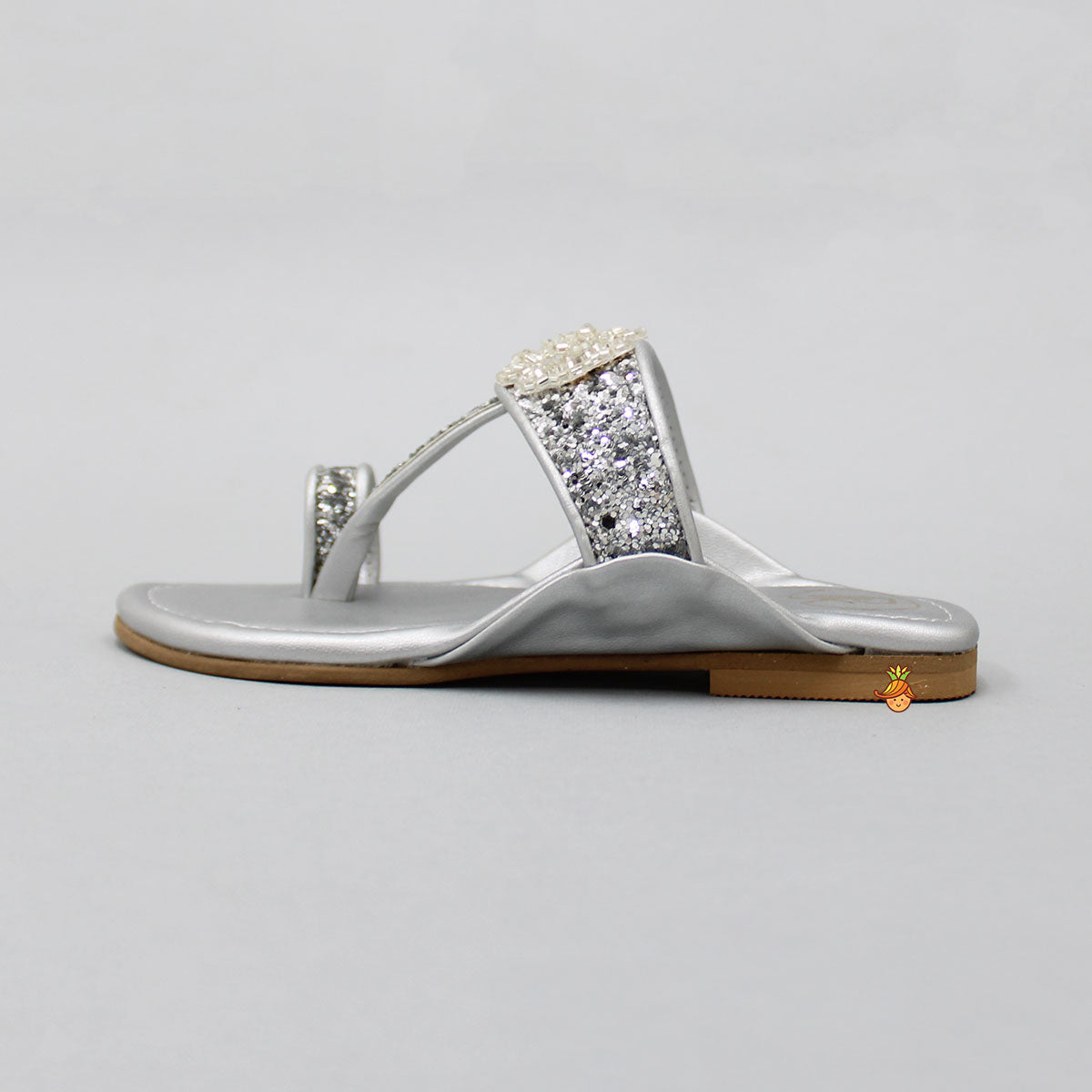 Pre Order: Shimmery Toe Ring Kolhapuri Flats