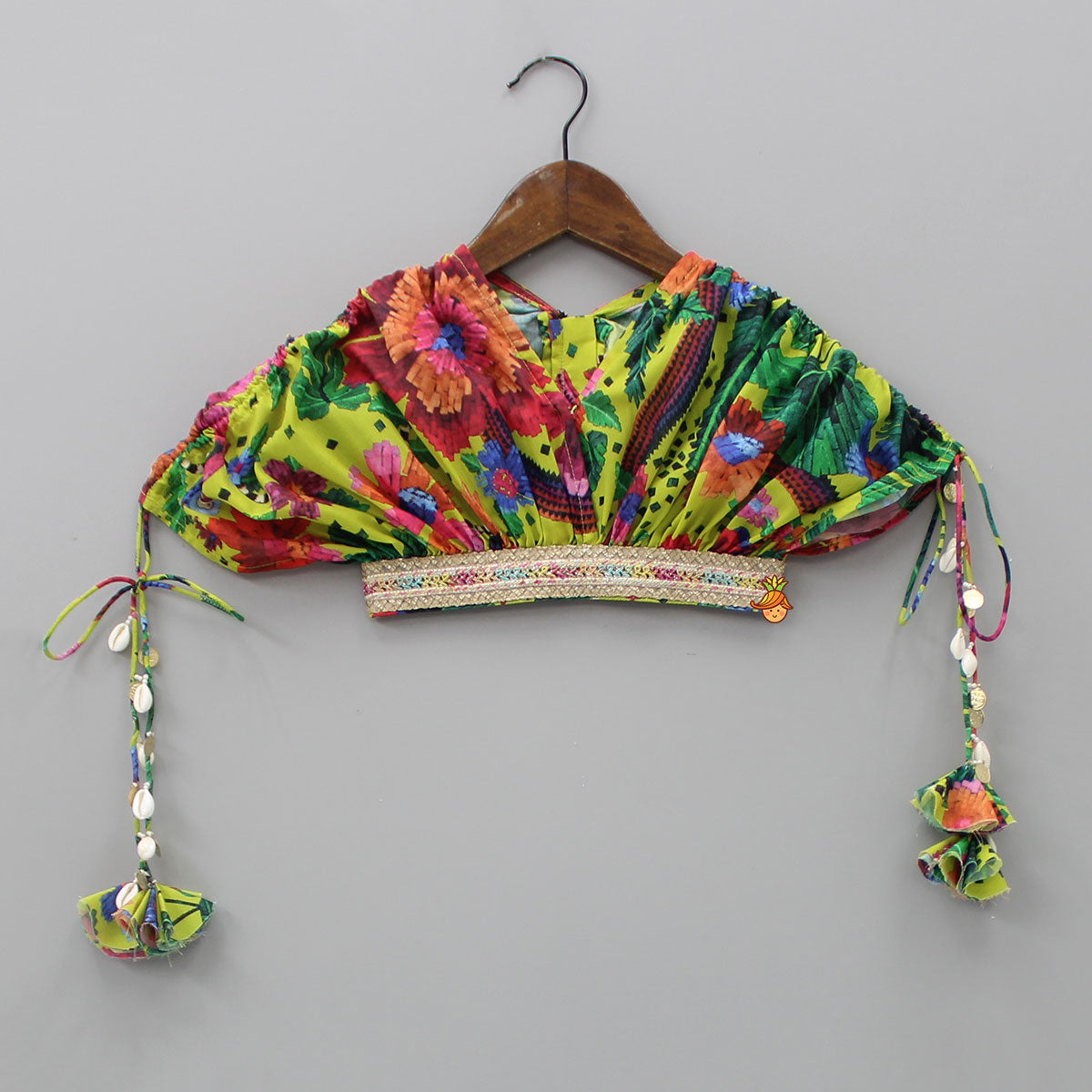 Printed Stylish Top With Flared Palazzo And Hair Band