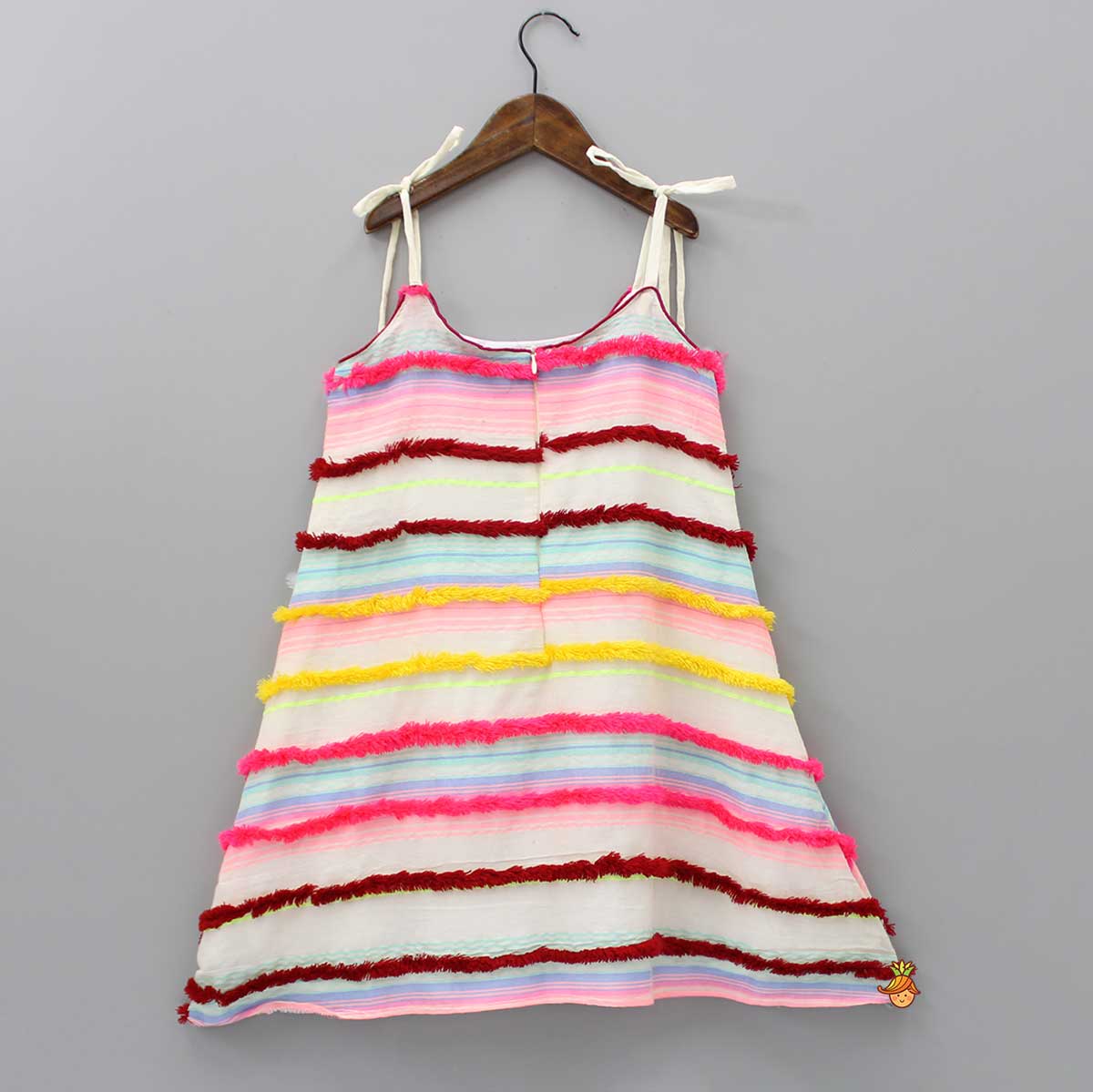 Pre Order: Horizontal Striped Multicolour Strappy Dress
