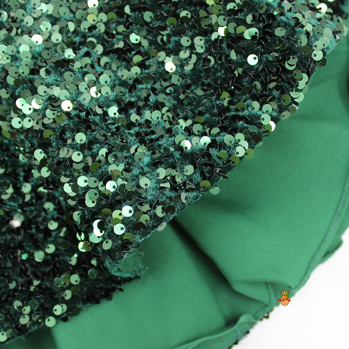 Pre Order: Sequined Velvet Green Dress