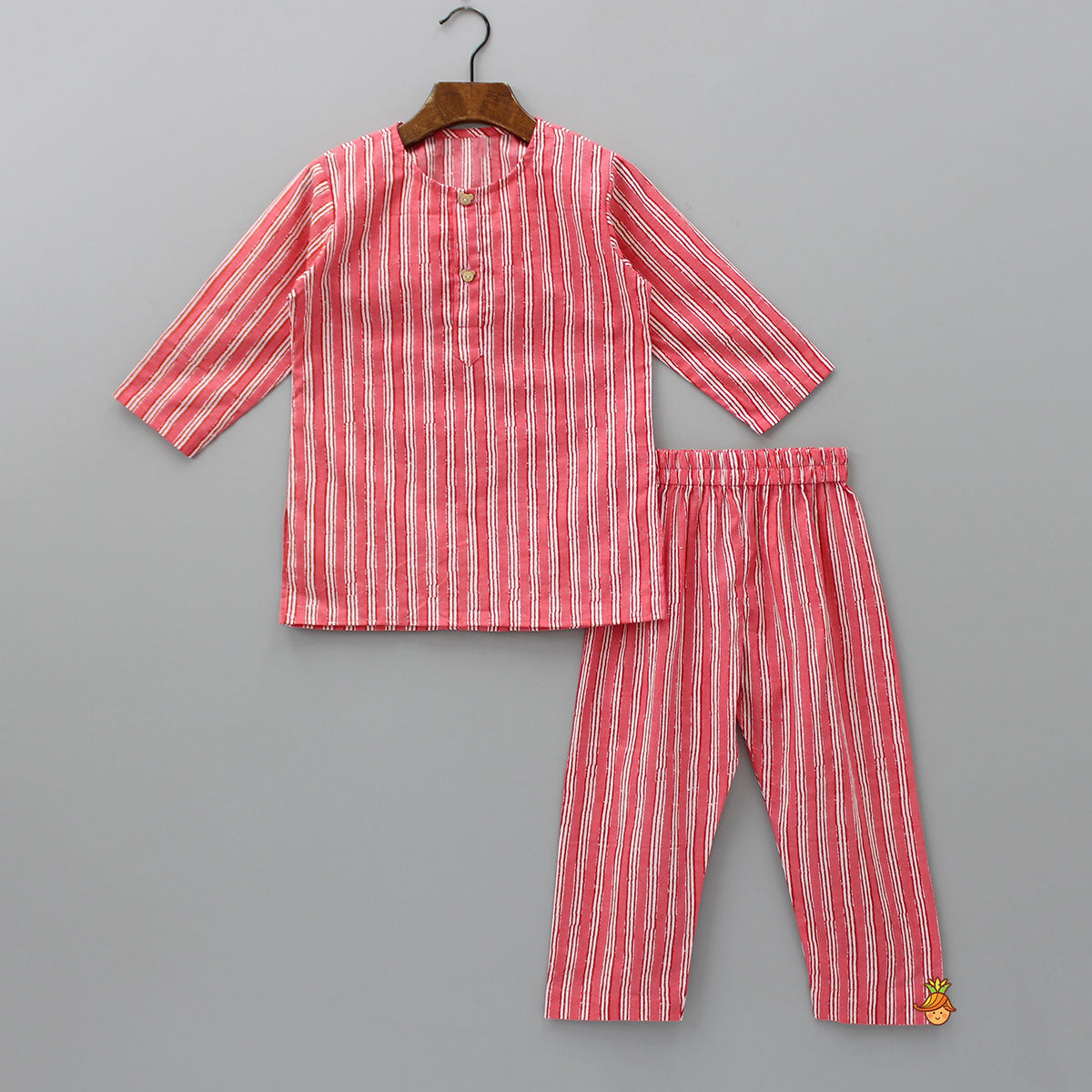 Pre Order: Striped Peach Sleepwear