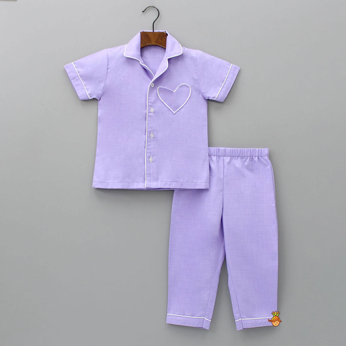 Notch Collar Lavender Sleepwear