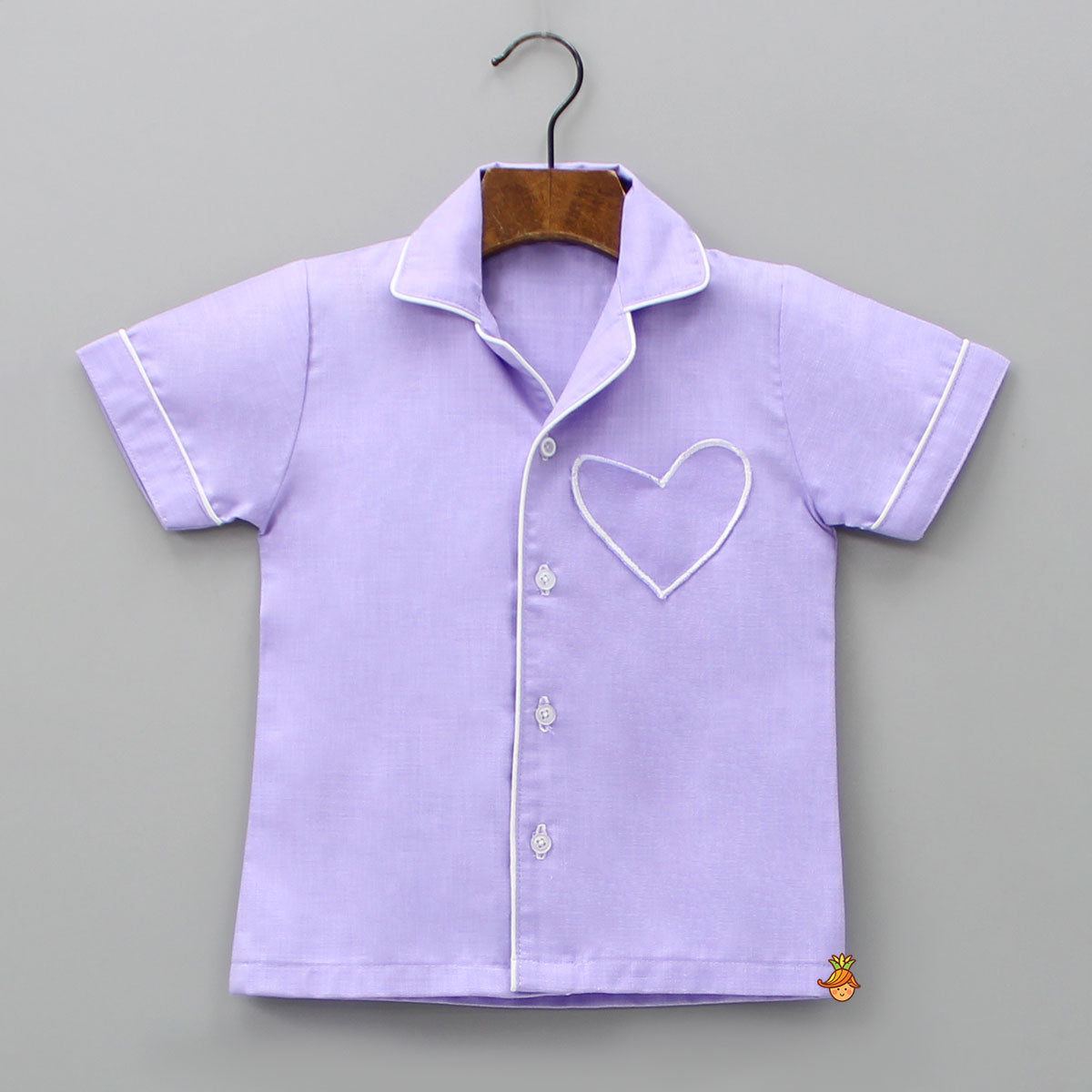 Notch Collar Lavender Sleepwear