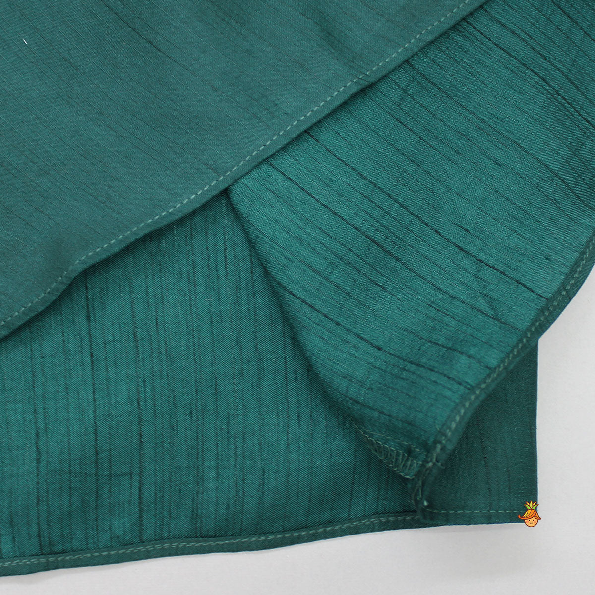 Pre Order: Velvet Green Off Shoulder Top And Dhoti Style Skirt