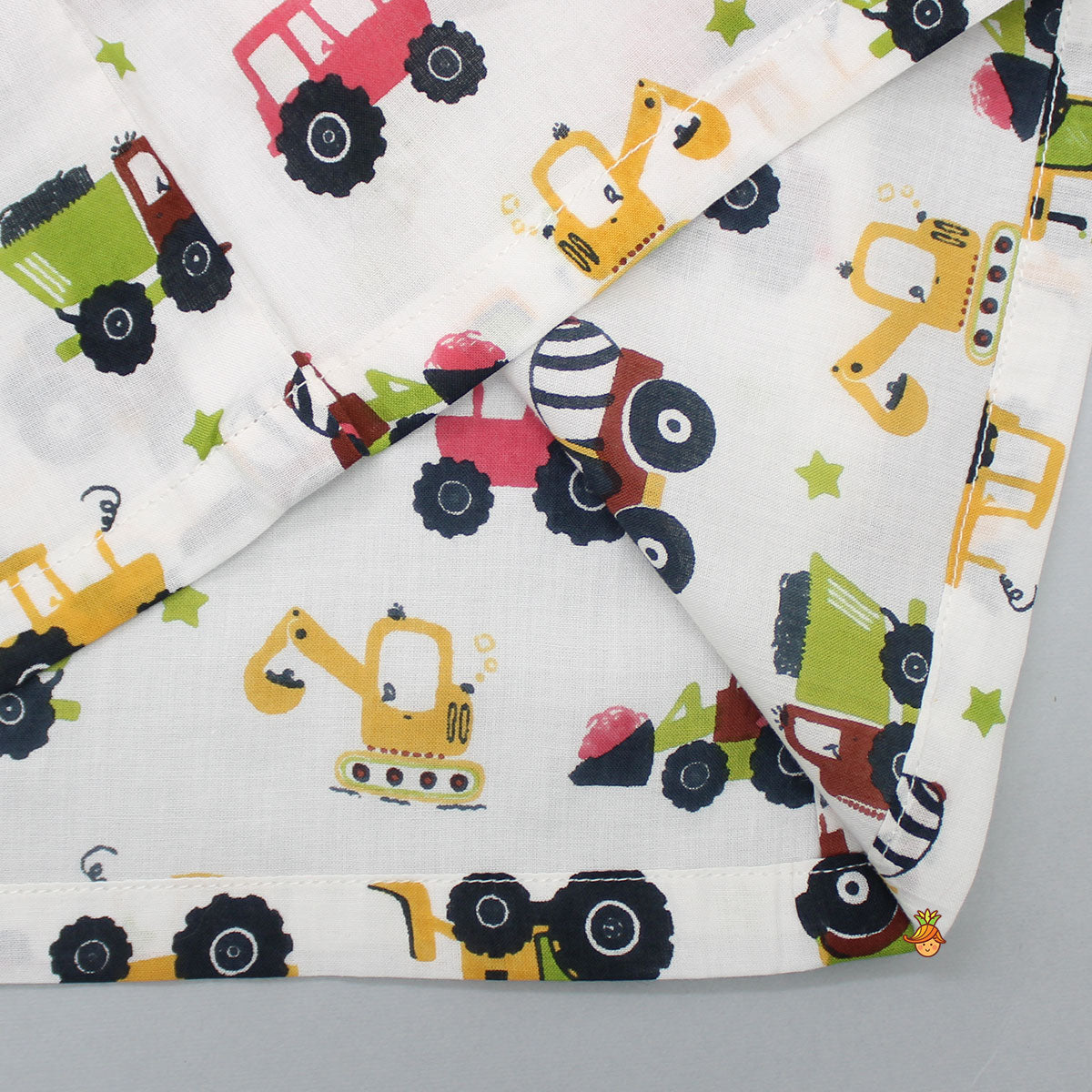 Round Neck Multicolour Vehicles-Printed Sleepwear