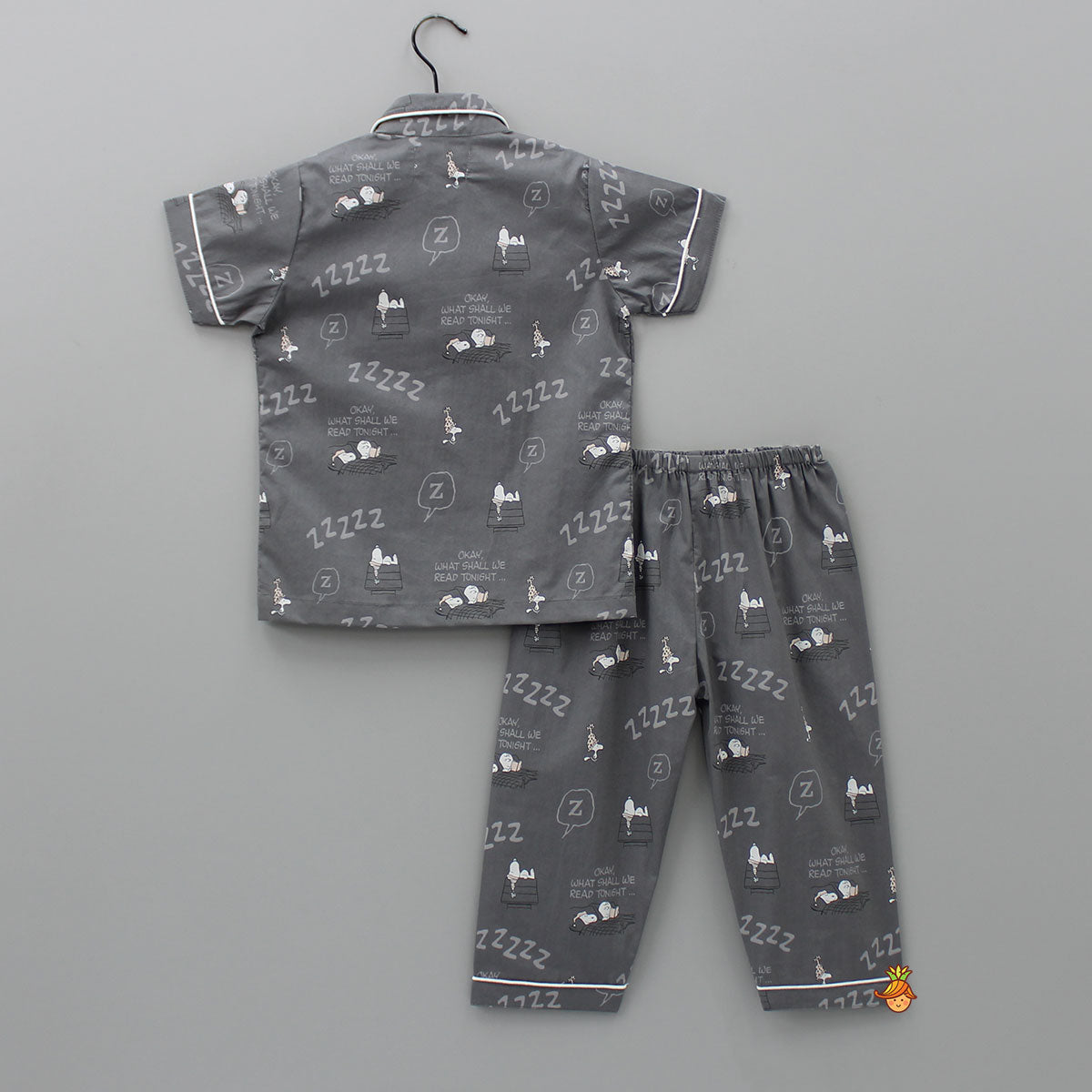 Grey Snooze Printed Sleepwear