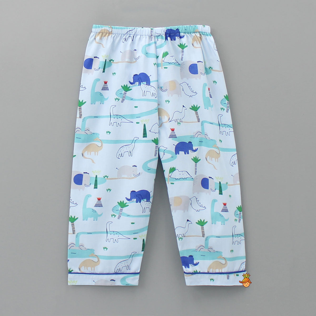 Jungle Theme Printed Blue Sleepwear