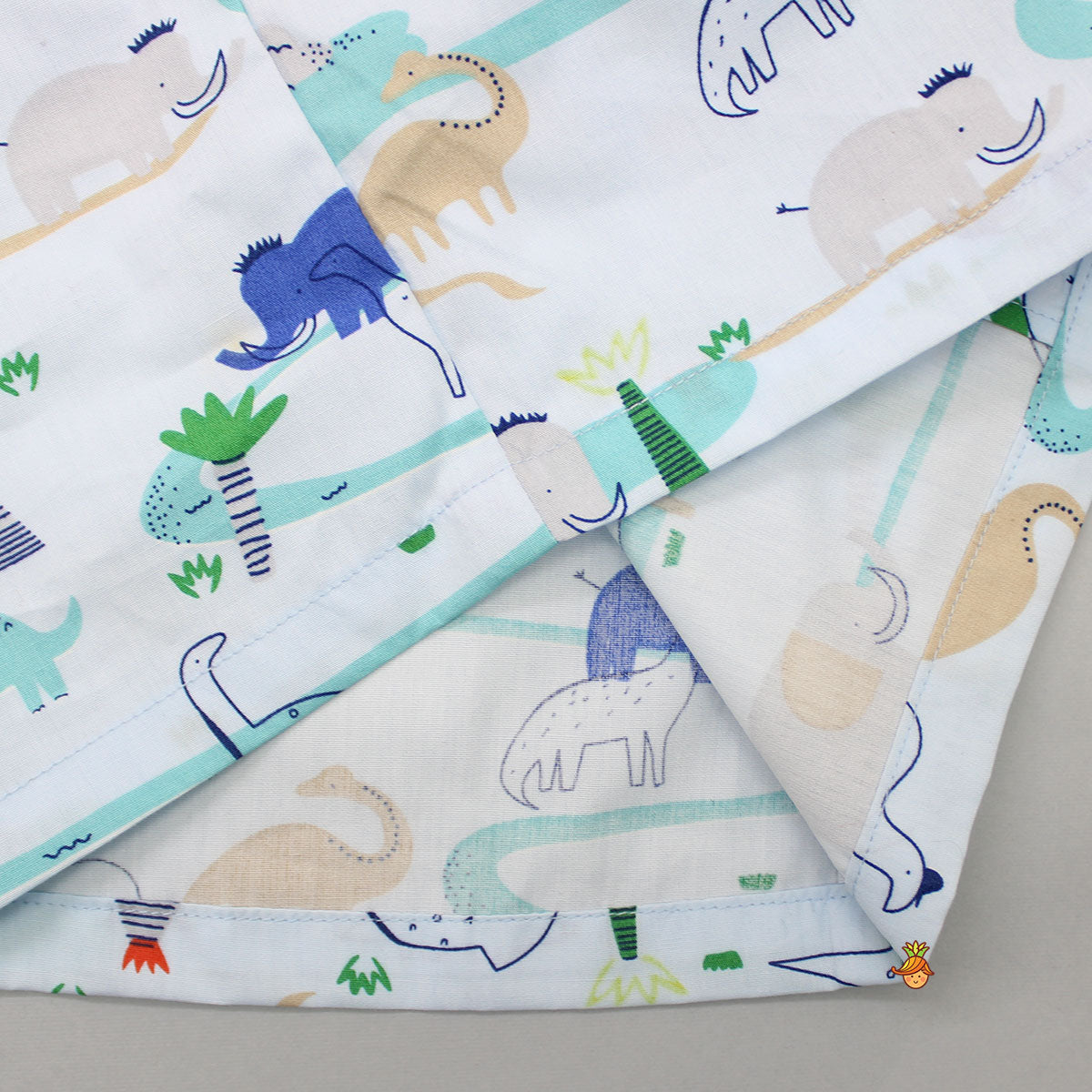 Jungle Theme Printed Blue Sleepwear