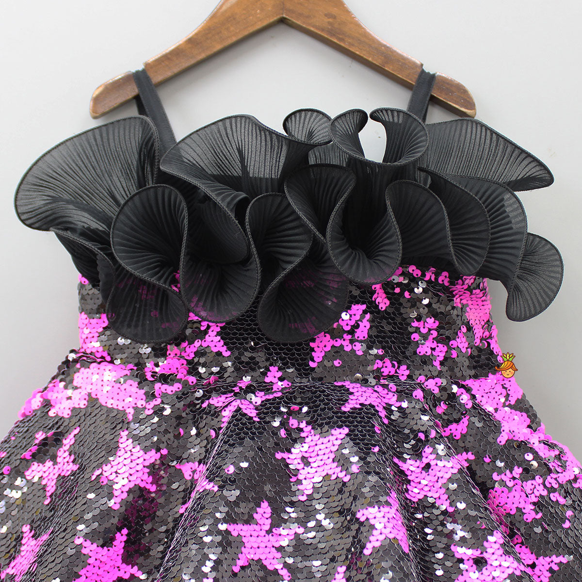 Pre Order: Reversible Sequins Ruffle Dress