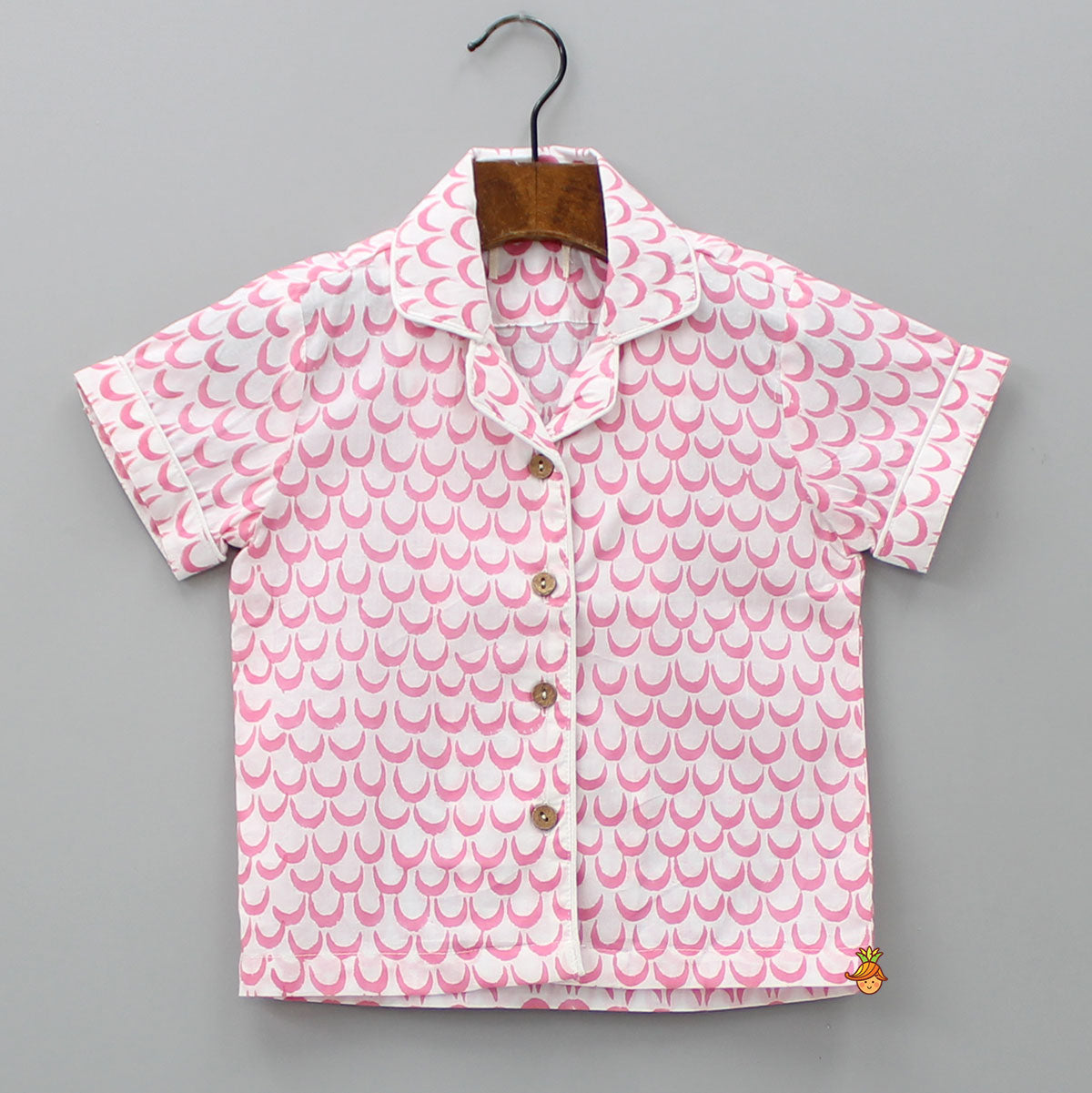 Pre Order: Moon Printed Pink Top And Pyjama